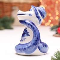 Сувенир "Змея", №3, гжель, 11 см