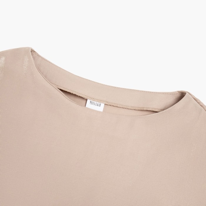 Костюм женский (футболка, брюки) MINAKU: Enjoy цвет бежевый, размер 48 Костюм женский (футболка, брюки) MINAKU: Enjoy цвет бежевый, размер 48