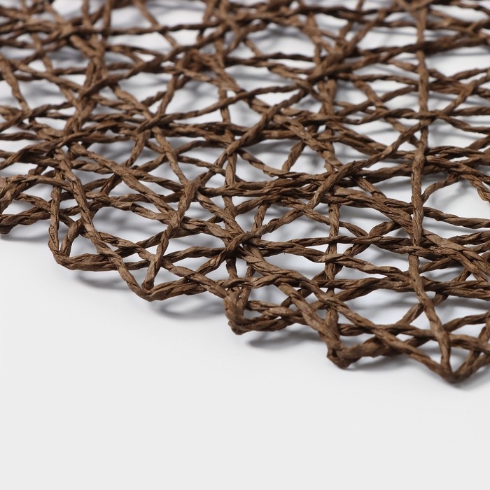 Салфетка сервировочная на стол Доляна &laquo;Одуванчик&raquo;, d=38 см, цвет коричневый