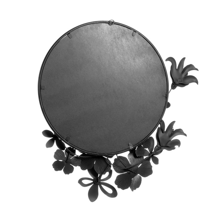 Декор настенный металл с зеркалом "Цветочная феерия" 67,9х64,8х5,7 см