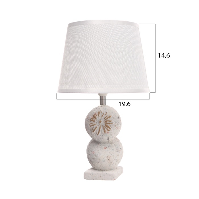 Лампа настольная "Ника" 1х40Вт Е14 белая  20х20х34см