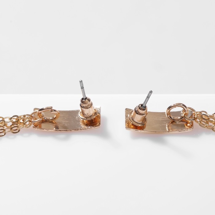 Серьги висячие &laquo;Стиль&raquo; цепочки, цвет золото