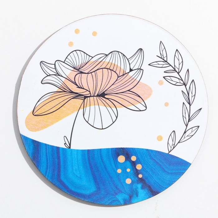 Ваза для цветов шар &laquo;Цветок&raquo; с подставкой, 18 х 14,7 см, 800 мл.