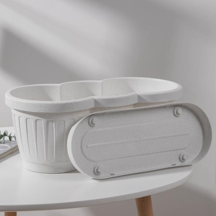 Ящик для цветов с поддоном «Гусеница», цвет МИКС Ящик для цветов с поддоном «Гусеница», цвет МИКС