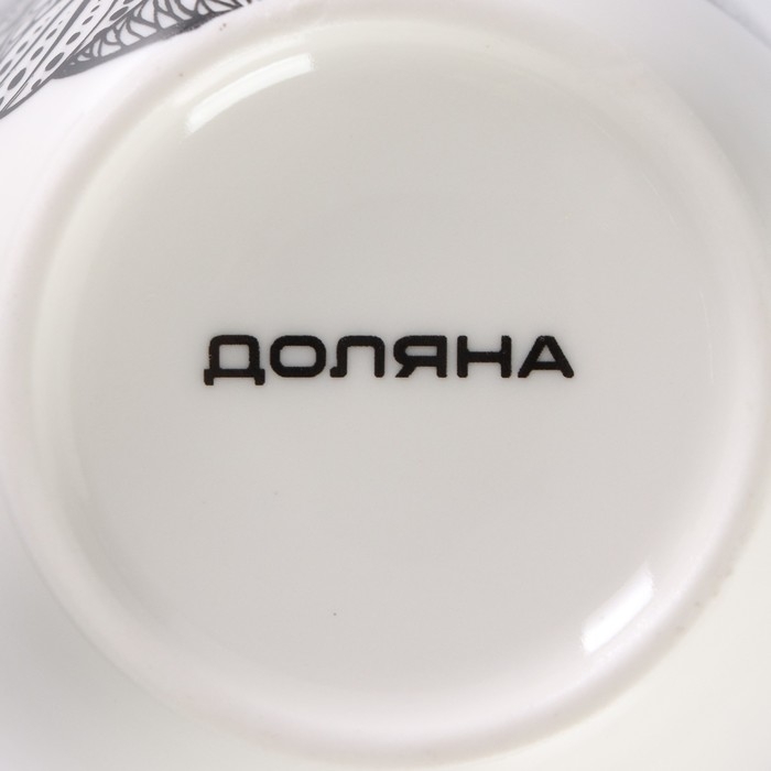 Кружка фарфоровая Доляна &laquo;Пантера&raquo;, 350 мл