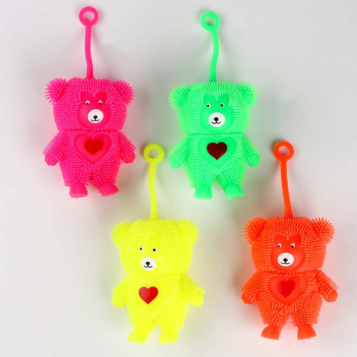 Мяч детский резиновый ёжка световой &laquo;Любовь&raquo;, цвета МИКС , в шоубоксе