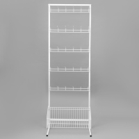 Стойка прикассовая, с крючками, 64&times;50&times;185 см, цвет белый