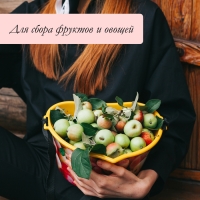 Ёмкость для сбора ягод, 3 л, &laquo;Яблочки&raquo;, жёлтая