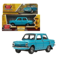 Машинка металлическая &laquo;ЗАЗ-968А&raquo;, ретро - модель &laquo;Запорожец&raquo;, открываются двери, багажник, инерция, 12 см голубой