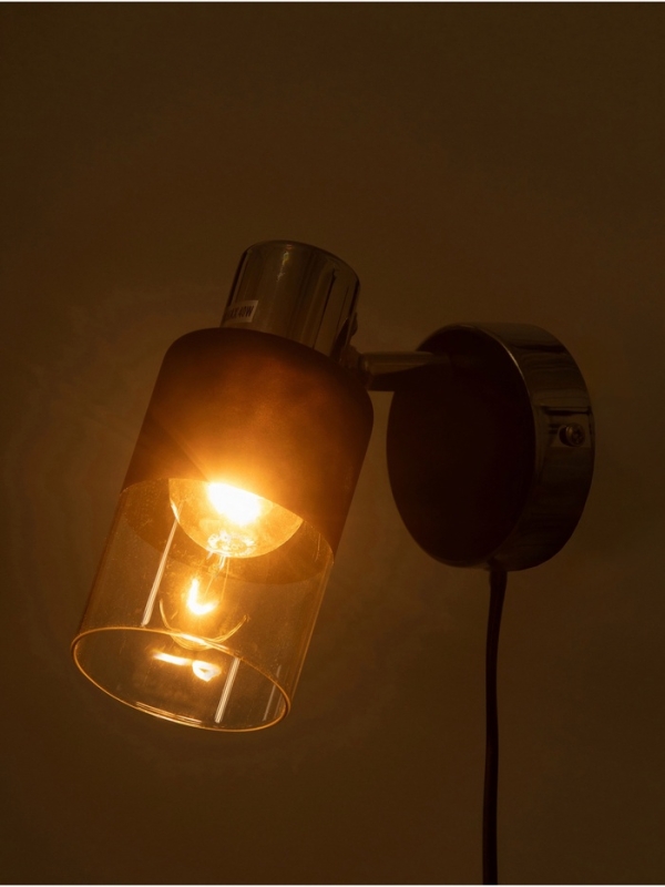 Спот "Берта" 1хЕ14 40Вт черно-хромовый 19х8х15 см