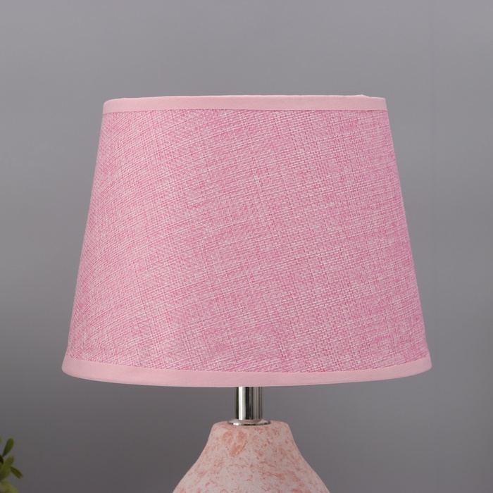 Лампа настольная "Какао" 1х40Вт Е14 розовый 20х20х34см