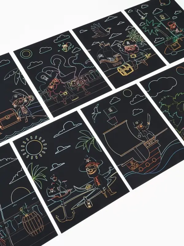 Гравюра блокнот "Пираты", 9 листов, штихель