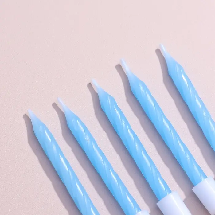 Свечи для торта &laquo;Неон&raquo;, 5 см, 10 шт., синие