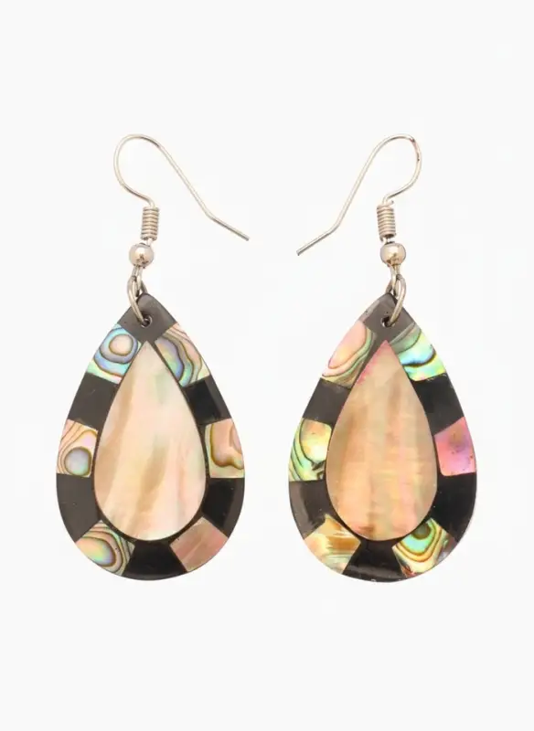 Серьги "Капельки" ракушка 5,5х2 см