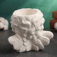 Фигурное кашпо "Мечтающий ангел" 11х11х8см Фигурное кашпо "Мечтающий ангел" 11х11х8см