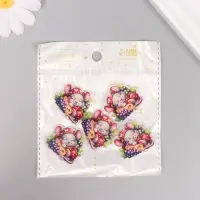 Декор для творчества акрил "Мышонок в пижамке сладко спит на сыре" 3х3х0,2 см