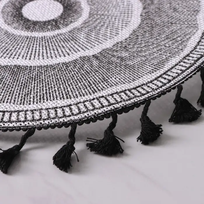 Салфетка сервировочная на стол Доляна &laquo;Солнце пустыни&raquo;, d=38 см, цвет чёрный