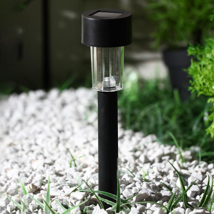 Садовый светильник на солнечной батарее &laquo;Цилиндр&raquo;, 4.5 &times; 30 &times; 4.5 см, 1 LED, свечение мульти (RGB)