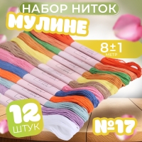 Набор ниток мулине №17, 8 ± 1 м, 12 шт Набор ниток мулине №17, 8 ± 1 м, 12 шт