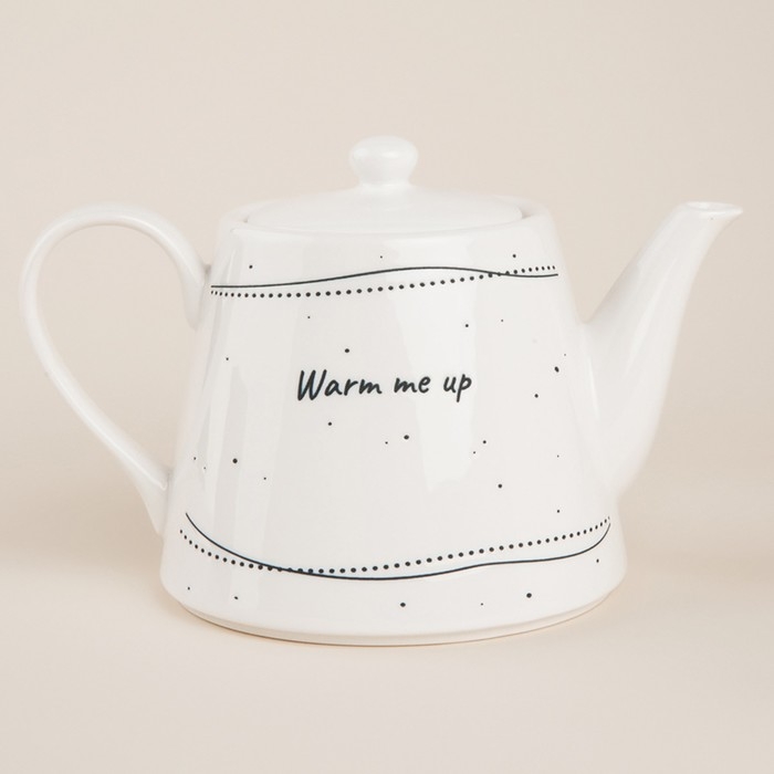 Чайник заварочный фарфоровый SL Home &laquo;Милый дом&raquo;, 900 мл, 21&times;13,8&times;13,5 см, цвет белый