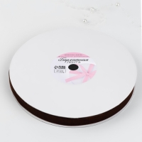 Лента бархатная, 20 мм, 18 &plusmn; 1 м, цвет коричневый №119