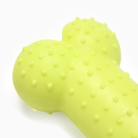 Игрушка жевательная "Кость малая", TPR, 8,5 см, салатовая