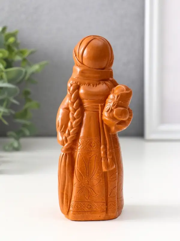 Фигура оберег &laquo;Берегиня мама&raquo;, 14&times;6&times;5.5 см, красная глина