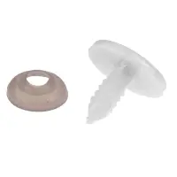 Глаза винтовые с заглушками, набор 4 шт, размер 1 шт: 1,85&times;1,5 см