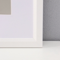 Фоторамка МДФ "Anna" 30х40 см, с паспарту (21х30 см), белый (пластиковый экран)