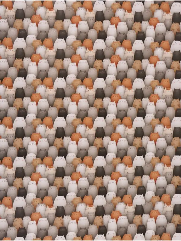 Бумага упаковочная глянцевая двухсторонняя &laquo;Коты&raquo;, 70 &times; 100 см