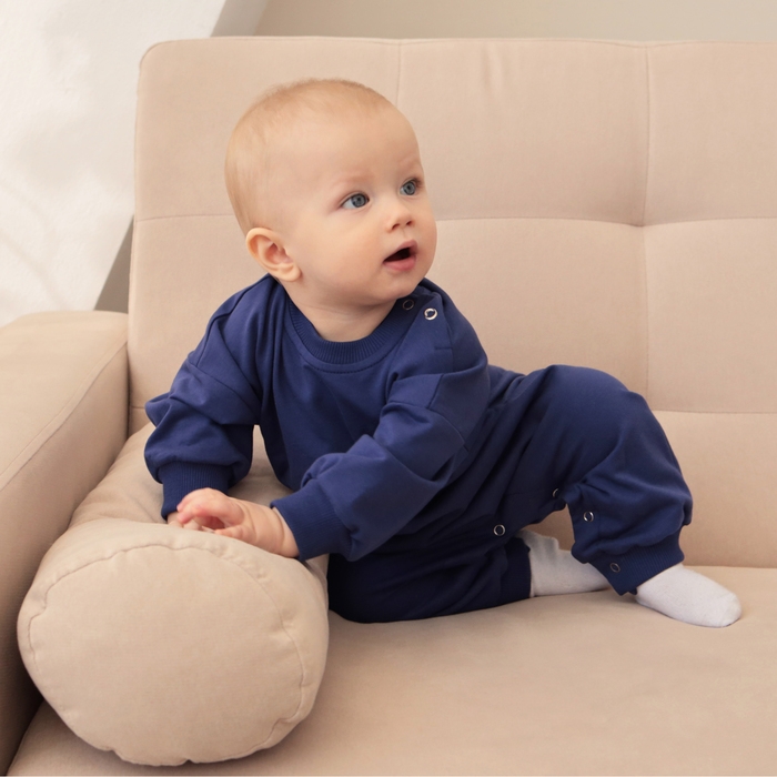 Комбинезон детский MINAKU цвет темно-синий, рост 56-62 см