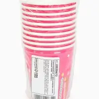 Стакан одноразовый бумажный &laquo;С Днём рождения&raquo;, розовый, 250 мл