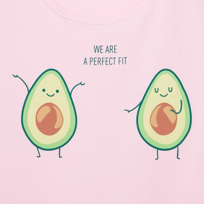 Пижама женская (футболка и брюки) KAFTAN Avocado р. 40-42, розовый Пижама женская (футболка и брюки) KAFTAN Avocado р. 40-42, розовый