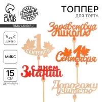 Топпер ассорти "1 сентября", школа, МИКС