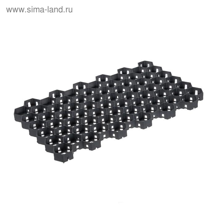 Решётка газонная, 68 &times; 41 &times; 3,3 см, класс нагрузки С250 до 25 т., чёрная