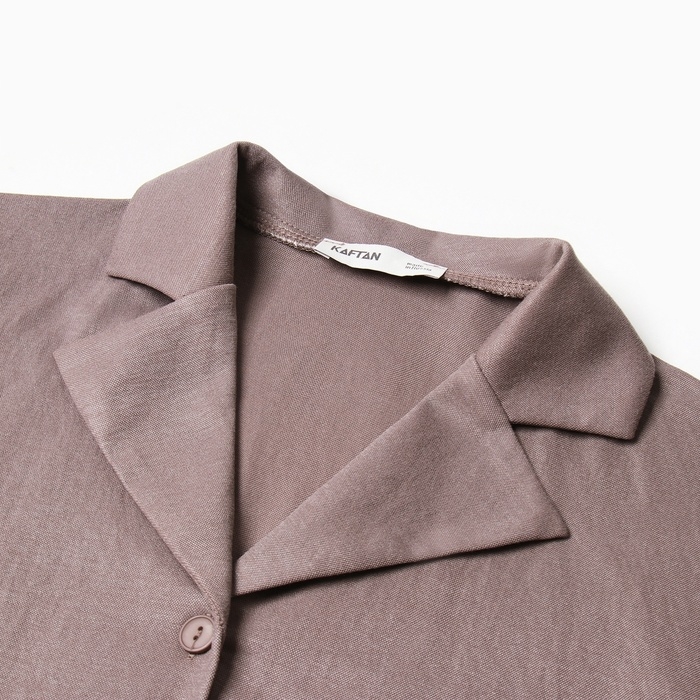 Комплект женский (рубашка, брюки, топ) KAFTAN "Base" р. 44, кофейный