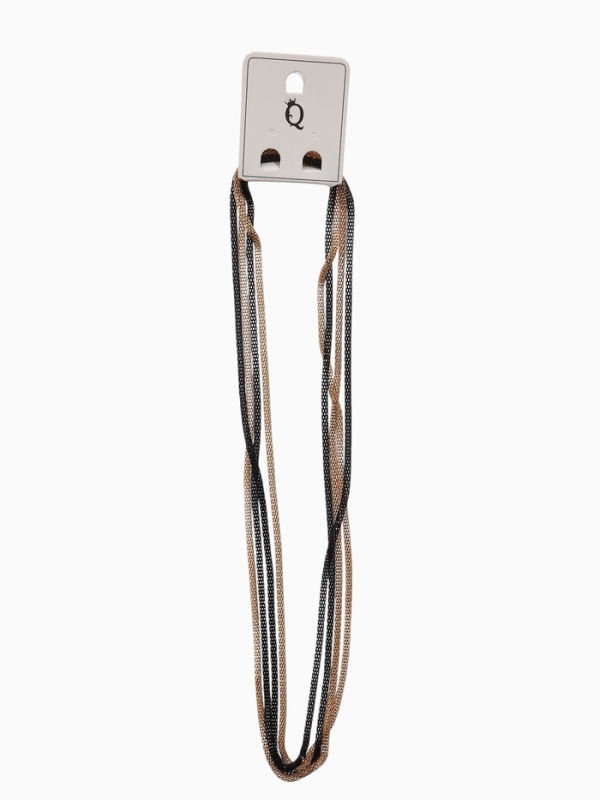 Бусы 2 нити &laquo;Трансформер&raquo; (несколько способов носки), цвет чёрно-золотой, 118 см