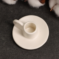 Подсвечник "Саймон" белый глянец, 3х6х6см Подсвечник "Саймон" белый глянец, 3х6х6см