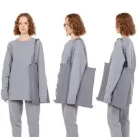 Шопер B3, серый с серыми ручками