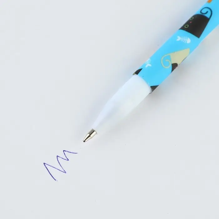 Ручка шариковая, синяя паста 0.7 мм &laquo;Котики&raquo;