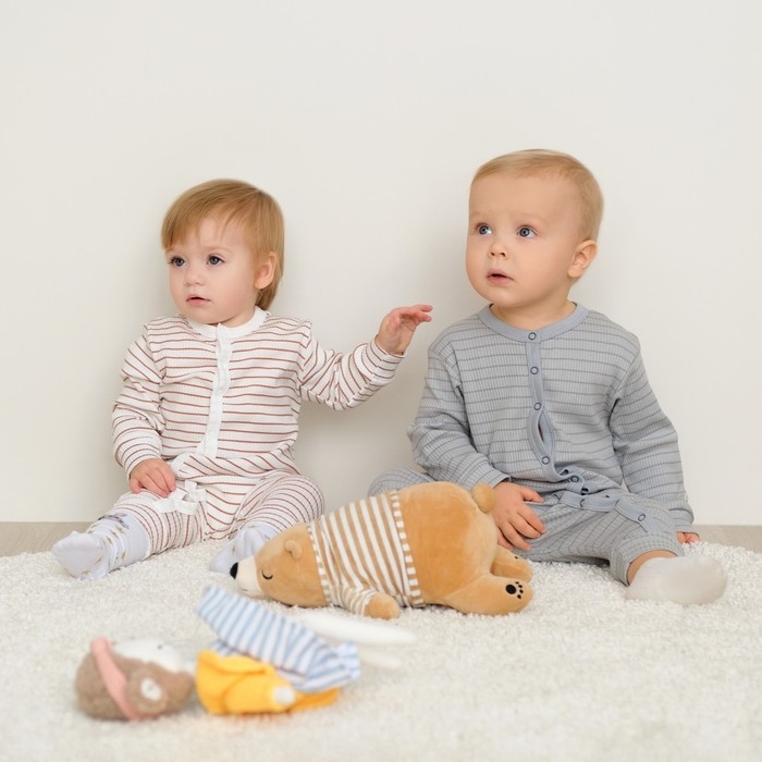 Комбинезон Крошка Я, BASIC LINE, рост 86-92 см, полоска серая Комбинезон Крошка Я, BASIC LINE, рост 86-92 см, полоска серая