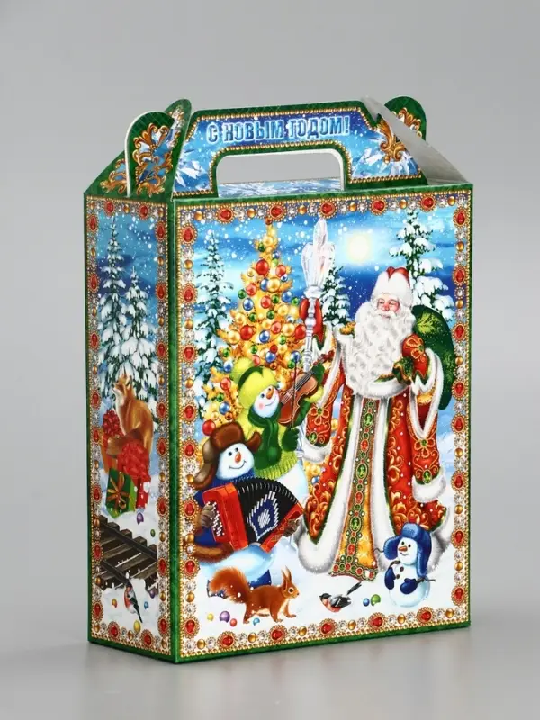 Подарочная коробка новогодняя &laquo;Экспресс&raquo; 14&times;6&times;21 см