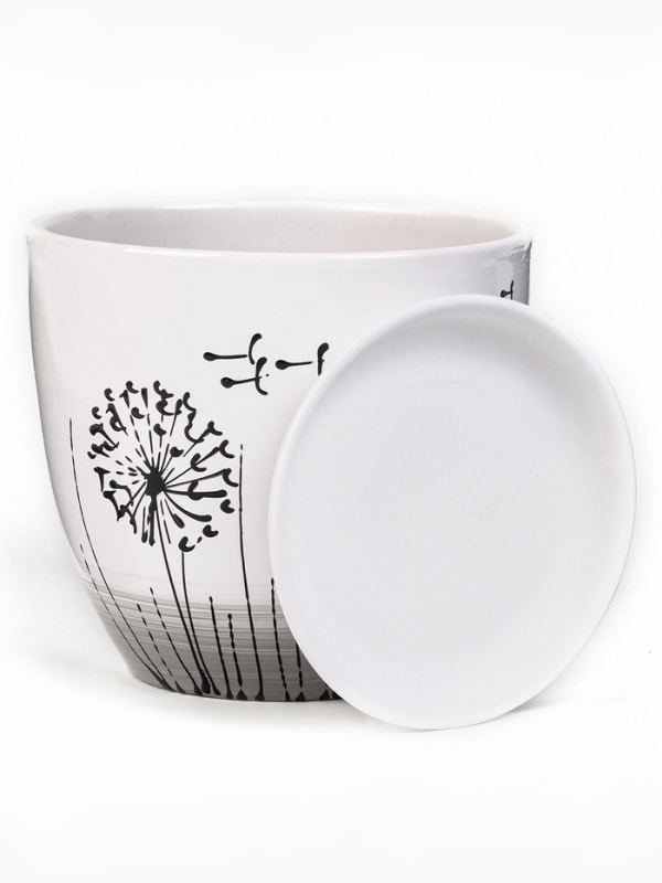 Горшок цветочный Одуванчик 2,5л с подставкой