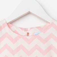 Платье для девочки KAFTAN &laquo;Зигзаг&raquo;, размер 32 (110-116), цвет белый/розовый