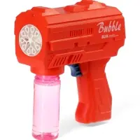 Генератор мыльных пузырей &laquo;Пистолет&raquo;, световые эффекты, работает от батареек, красный