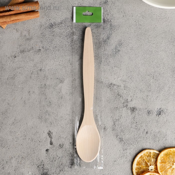 Ложка деревянная "Берёза ЛЮКС" в евро-слоте