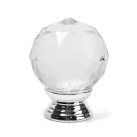 Ручка-кнопка CAPPIO PK114, d=30 мм, пластик, цвет хром, 8 шт Ручка-кнопка CAPPIO PK114, d=30 мм, пластик, цвет хром, 8 шт