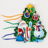 Новогодняя игрушка. Шнуровка &laquo;Новый год! Праздник в лесу&raquo;