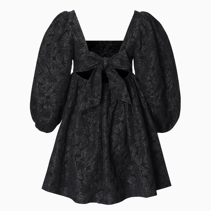 Платье женское с бантом MIST, размер XL, черный Платье женское с бантом MIST, размер XL, черный