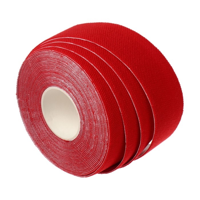 Кинезио - тейп, 2,5 см &times; 5 м, цвет красный